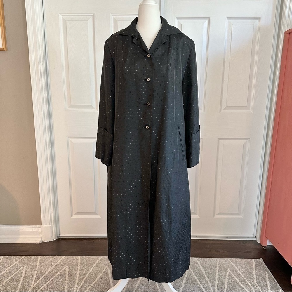 Vintage Rain Shedder Black Trench Rain Coat
